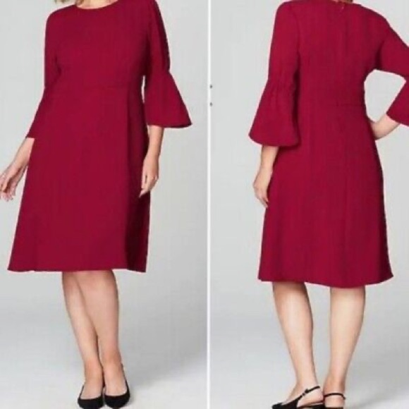 J Jill x Christian Siriano Ruby Red Sheath Dress 8 - Picture 1 of 9